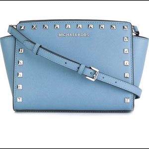 Michael Kors Studded Selma Leather Satchel
